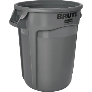 Rubbermaid Commercial Brute 32-Gallon Vented Charcoal Gray Garbage Container - Each