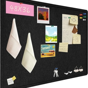 Bulletin Black Felt Board - 48 x 36" - Each