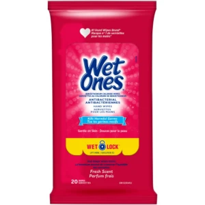 Antibacterial Hand Wipes, Fresh Scent, Wet Wipes, 20 Count (Pack of 10)