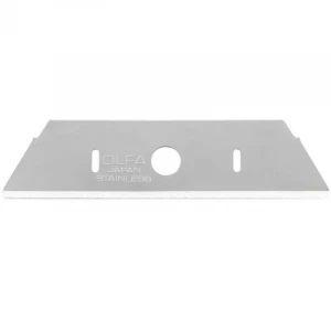 SKB-S-R Round Tip Dual-Edge Stainless Steel Safety Blade - 10 Pack