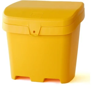 Outdoor 120 Litre Volume Yellow Salt & Sand Storage Bin with Lockable Lid - Each