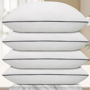 Hotel Collection Bed Pillows for Sleeping - Queen Size Cooling Pillows - 4/Pack