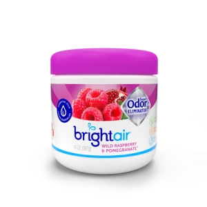 Bright Air Odor Eliminator Gel in Jar, Natural Air Freshener, Wild Raspberry and Pomegranate Scented - Each