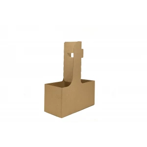 2 Cup Drink Carrier w/Handle Kraft  - 100/Case