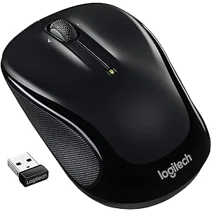 Logitech M325s Wireless Mouse, 2.4 GHz with USB Receiver, 1000 DPI Optical Tracking, 18-Month Life Battery, PC/Mac/Laptop/Chromebook - Black