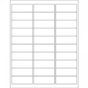 Laser Labels Bulk Pack - White, 2 5⁄8 x 1" on 8.5 x 11" Sheet - 30,000 Labels/Case