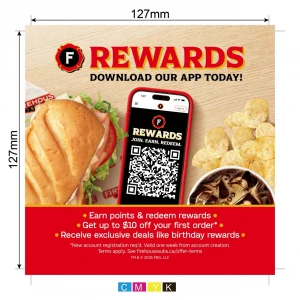 Firehouse Table Top Labels 5 x 5 Packaged as Singles - 20 packs