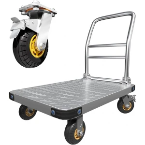 Heavy Duty Platform Truck Flat Moving Cart - 2000 lbs - 36 x 24in Large Flatbed - Each