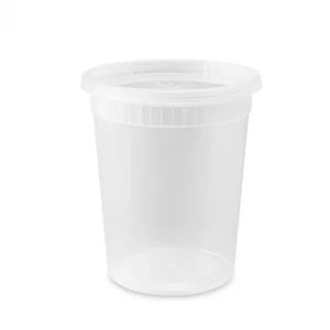 Frosted Deli Soup Containers with lids 32 oz. - 240/Case