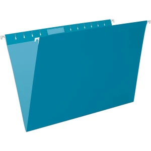 Pendaflex Hanging File Folder - Legal - 8 1/2'' x 14'' Sheet Size - Steel - Blue - Recycled - 25/Box
