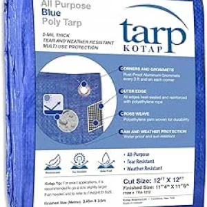 General Purpose Blue Poly Tarp 12 ft x 12 ft - Each