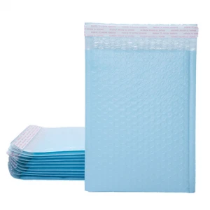 Bubble Mailers - Baby Blue Waterproof 9 x 12" Envelopes Self Seal Adhesive - 50/Pack