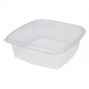 Compostable 48oz Clear Hinged Containers - 200/Case