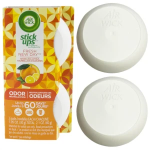 2 Pack Air Wick Stick Ups Air Freshener Trash Odor Eliminator Citrus Scent Aroma - Each