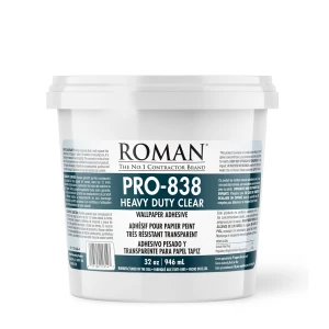 Heavy Duty Wallpaper Adhesive, Commercial Grade for Heavy Wall Hangings, Clear - Each
