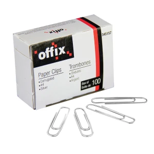 Offix Jumbo Paper Clips - 100/Box