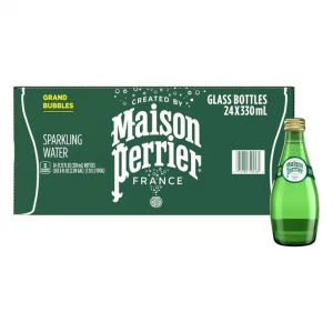 Perrier Original Unflavoured Sparkling Water Glass Bottles (24 Case x 330 mL)