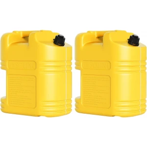WildVenture Heavy Duty 5 Gallon Fuel Container 2-Pack - Durable HDPE Gasoline & Fuel Storage Jug