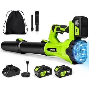 Leaf Blower Cordless - 650CFM with 2 Batteries and Charger