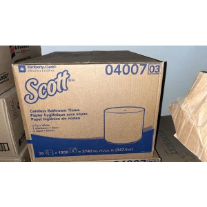 Scott® Essential Coreless Standard Roll Toilet Paper, 2-Ply, 1,000 Sheets/Roll - 36 rolls/case