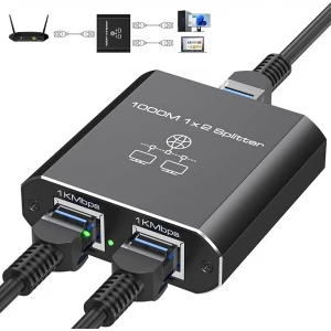 Ethernet Splitter 1 in 2 Out High-Speed 1000Mbps - Each