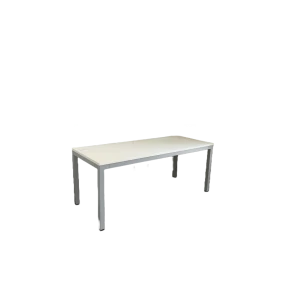 Modern White Steel-Frame Straight Desks - Each