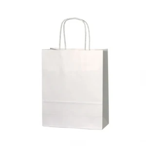 White Paper Bag with Handle Twisted 14''x10''x 16'' - 200/Case