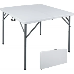 34" Square Folding Card Table with Resin Top - Each