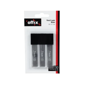 Offix Pencil Refill - 0.7 mm (0.03") - HB - 3/Pack