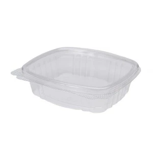 Compostable 8oz Clear Hinged Containers - 200/Case