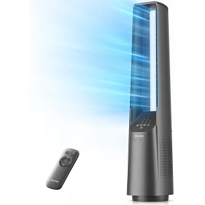 PELONIS 40" Bladeless Tower Fan - Ultra Quiet (20 dB) DC Motor, 6 Speeds, 4 Modes, Remote Control, 7H Timer, 90° Oscillation