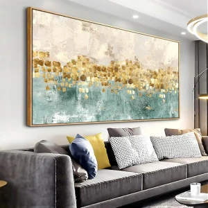 Framed Abstract Wall Art Canvas Painting 24”x 48”(60CMx120CM)