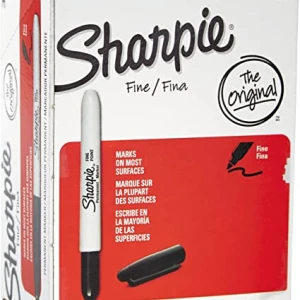 Sharpie Fine Permanent Markers, Black, 36/Pack