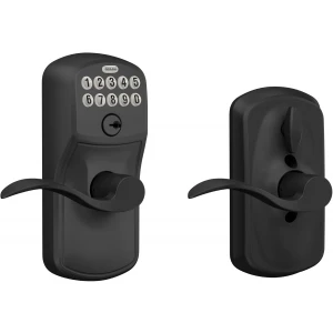 Electronic Keypad Lock - Matte Black Keypad door lock with handle