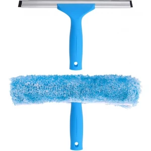 25cm Window Cleaning Combo - Squeegee & Microfiber Window Washer