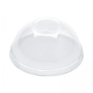 Dome Lids with hole for 12 - 24 oz Clear Cups  - 1000/case