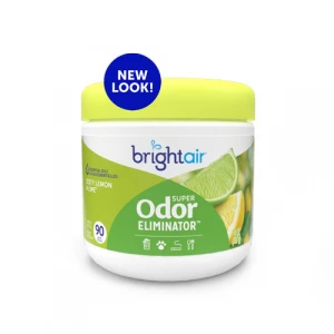 Bright Air Odor Eliminator Gel in Jar, Natural Air Freshener, Zesty Lemon and Lime Scented - Each