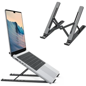 Laptop Stand for Desk Ergonomic 7-Levels Angles Adjustable Computer Stand, Portable ABS Laptop Riser Holder Compatible with All Laptops and iPad（10-15.6")(Black)