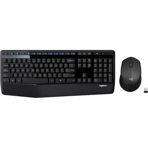 Logitech MK345 Wireless Combo Full-Sized Keyboard with Palm Rest and Comfortable Right-Handed Mouse