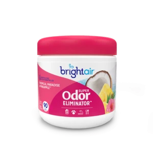 Bright Air Odor Eliminator Gel in Jar, Natural Air Freshener, Tropical Paradise and Pineapple Scented - Each