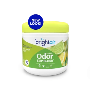 Bright Air Odor Eliminator Gel in Jar, Natural Air Freshener, Zesty Lemon and Lime Scented - Each