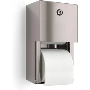 Toilet Tissue Dispenser - Recessed Double Roll with Lock