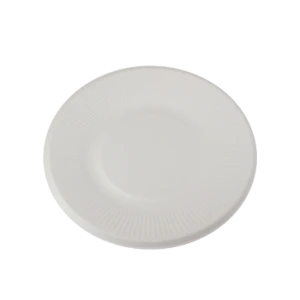 Fluted Rim Plate Bagasse Round 6" - 500/Case