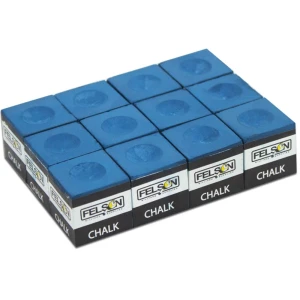 Blackcell Box of 12 Blue Cubes of Pool Cue Chalk  - 12/Pack