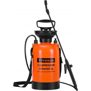 VIVOSUN 1.35-Gallon Pump Sprayer, Pressurized Lawn & Garden Sprayer with Adjustable Shoulder Strap - Each