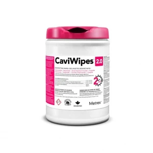 Metrex 11-1410 CaviWipes™ 2.0 Surface Disinfectanting Wipe 6" x 6.75", 160 Wipes per Cannister - 12/Case