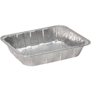 Foil Pan Aluminum Container Half Size Deep 9'' x 11'' - 100/Case