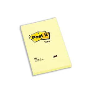 Post-it Notes, 4 in x 6 in, Canary Yellow