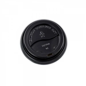 Hot Beverage Black Dome Lids with Open Hole - Fits 10-24 oz. - 1000/Case