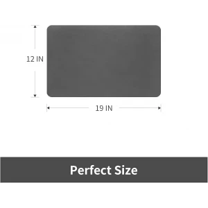 Dish Drying Mat-Kitchen Counter Water Absorbing Drying Mat-Rubber Backed 12 x 9 - Each